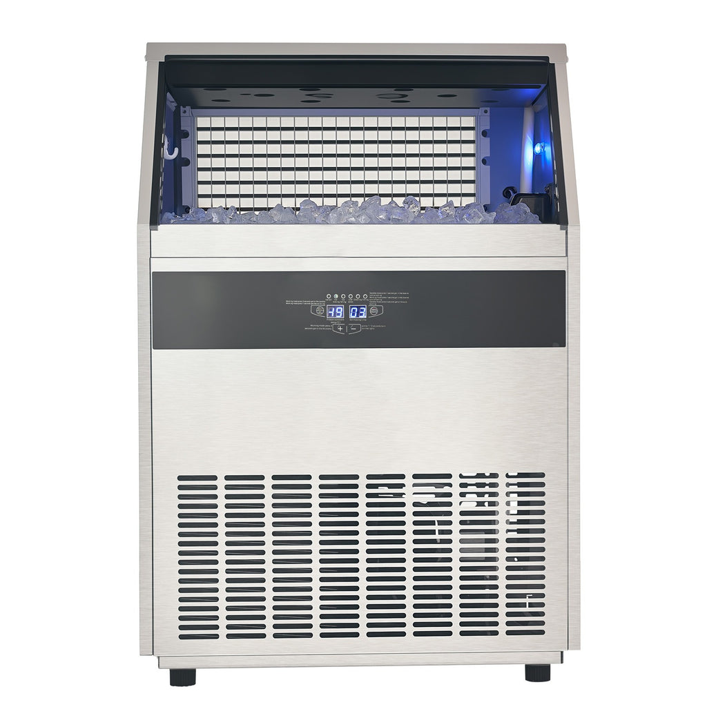 Uimoso 440Lbs/24H Commercial Ice Maker Restaurant Ice Machine 110Lbs Storage