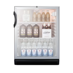 24 In. 5.5 Cu. Ft. Commercial Refrigerator in Black, ADA Height