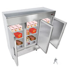 Uimoso Commercial Upright Reach-In Freezer 66.9 Cu.Ft with 3 Door and 12 Shelves