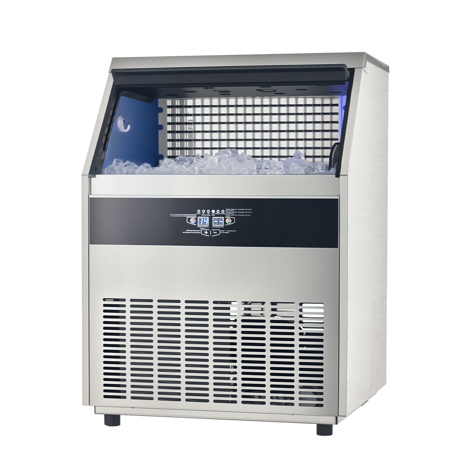 Uimoso 440Lbs/24H Commercial Ice Maker Restaurant Ice Machine 110Lbs Storage
