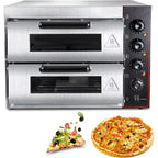 Commercial 1700W 16 Inch Stainless Steel Electric Countertop Pizza Oven for Restaurant Home Multifunctional Indoor Oven for Piz