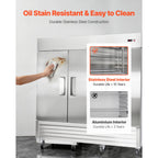 Uimoso Commercial Upright Reach-In Freezer 66.9 Cu.Ft with 3 Door and 12 Shelves