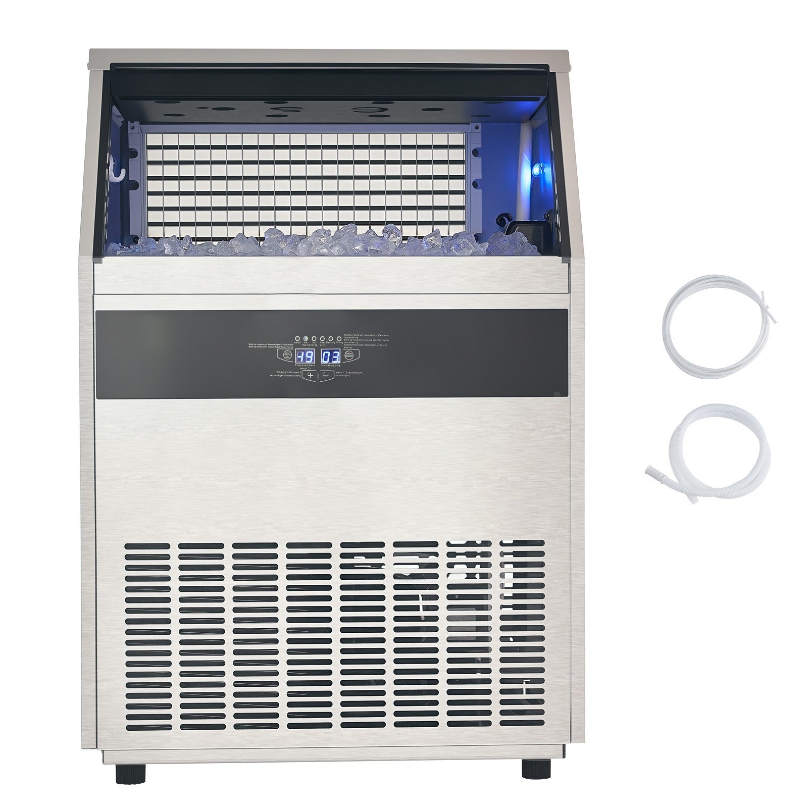 Uimoso 440Lbs/24H Commercial Ice Maker Restaurant Ice Machine 110Lbs Storage