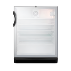 24 In. 5.5 Cu. Ft. Commercial Refrigerator in Black, ADA Height